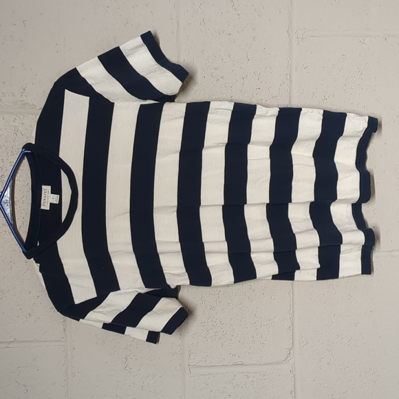 Sunspel Tops - Sunspel Classic T-Shirt Cotton Navy/Ecru Breton Stripe Size Small, Women's S/XS